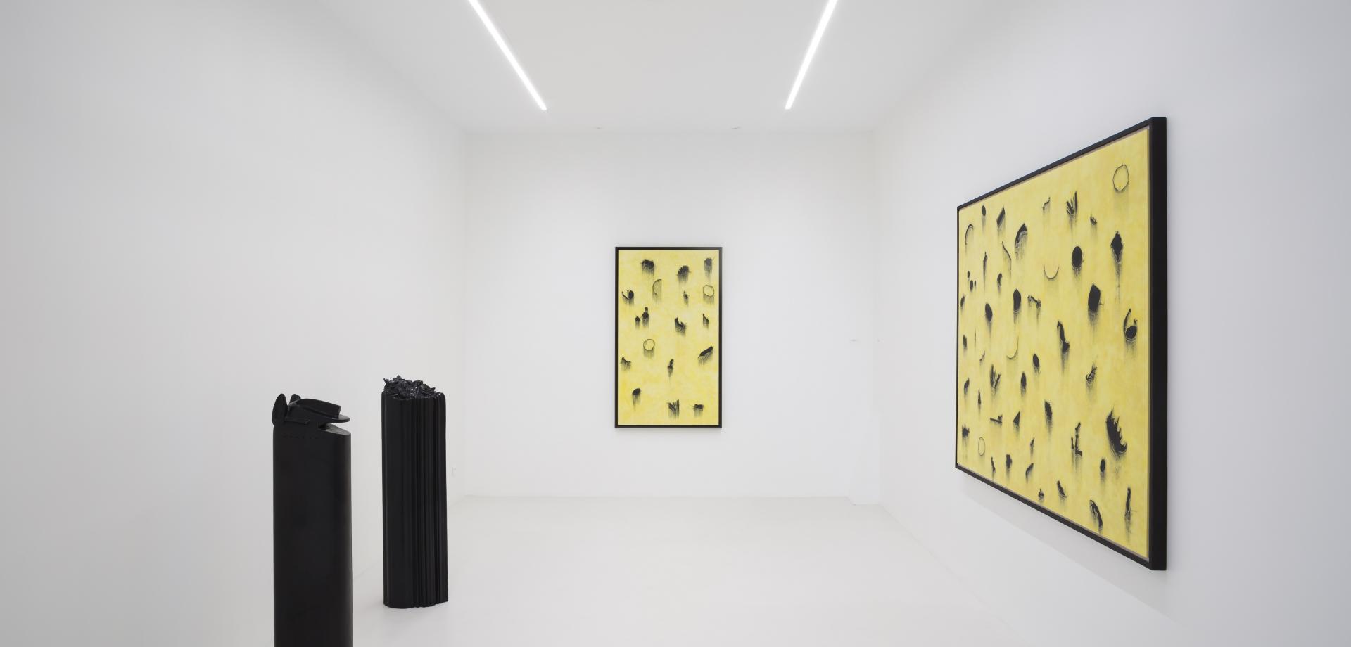 galerie italienne, giuseppe gallo, 2016, encausto giallo